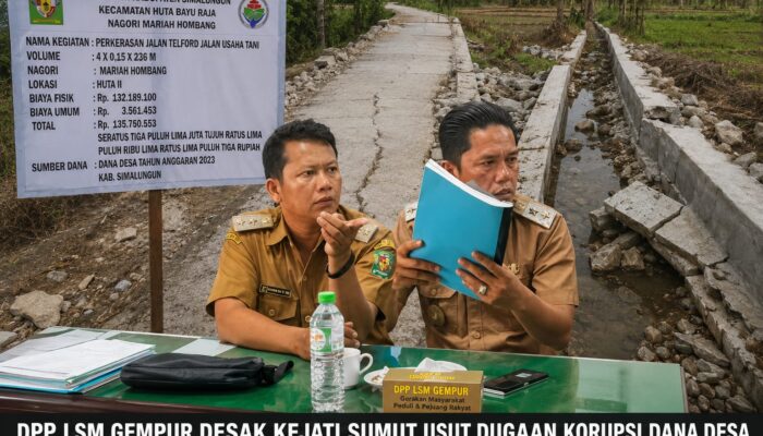 DPP LSM GEMPUR Laporkan Dugaan Korupsi Dana Desa di 2 Desa Kabupaten Simalungun